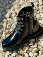 ⁦מגפוני עור לילדות אלגנט שחור⁩ – תמונה ⁦2⁩